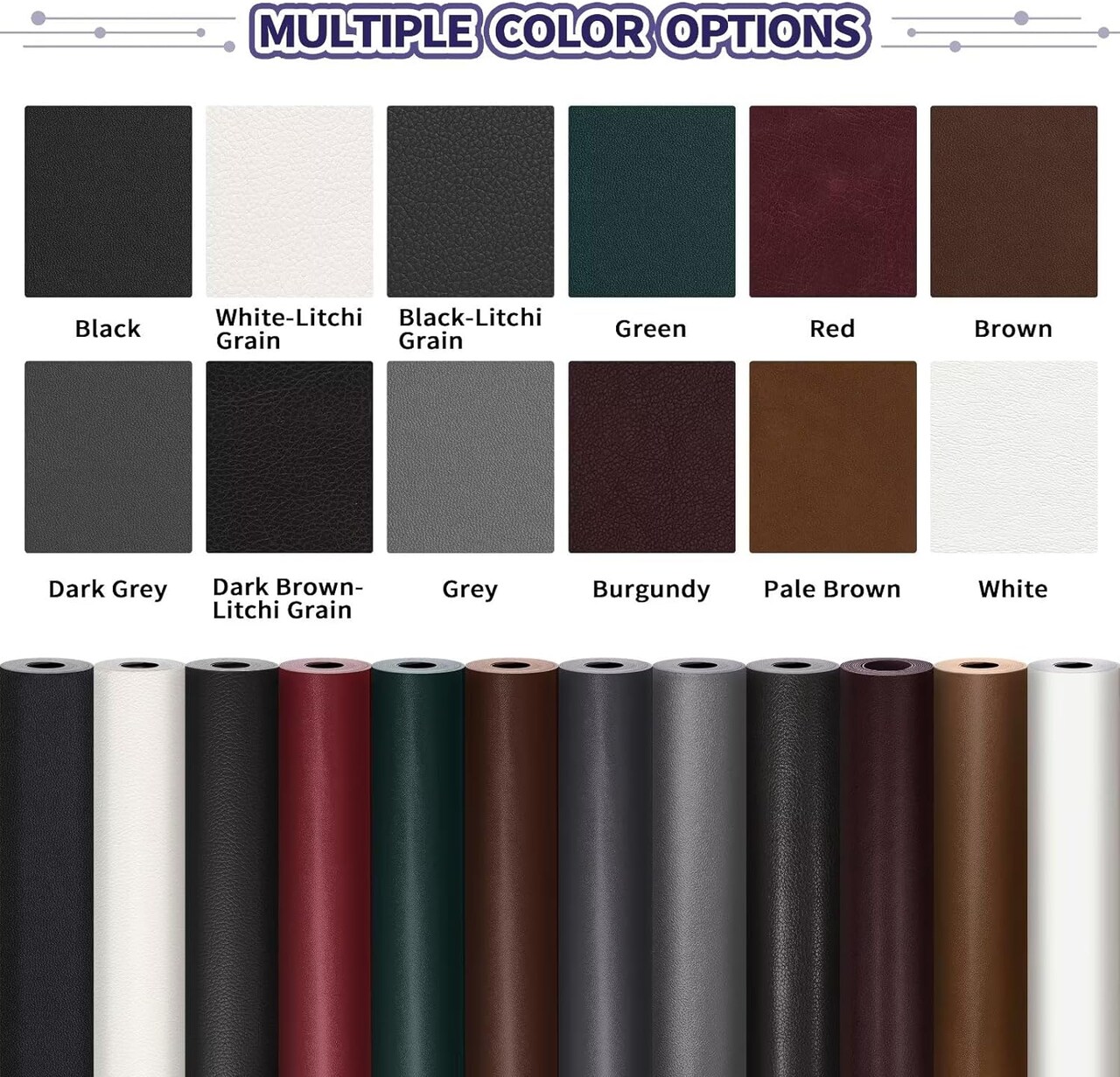 Self Adhesive Leather Repair Patch,30 in x 16 in Large Leather Patches for Furniture,Leather Repair kit for Couch,Car Seat,Motorcycle seat,Loveseat